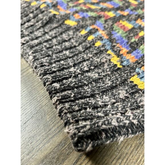 Vtg A.J. Tremont Silk Blend Knit Pullover Sweater Size L Geometric Multicolor - Picture 2 of 9